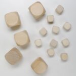 Wooden Loose Beads Rounded Wooden Dice Cubes