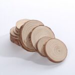 Wooden Pendants Pine Wood Slices with Bark