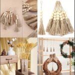 Beaded Strands Wooden Bead Garland with Jute Tassels
