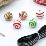 Beaded Strands Christmas Candy Color Wooden Bead Garland