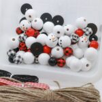 Beaded Strands Christmas Snowman Wooden Bead Set