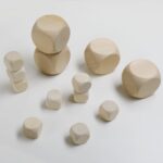 Wooden Loose Beads Rounded Wooden Dice Cubes