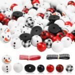 Beaded Strands Christmas Snowman Wooden Bead Set
