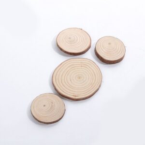 Wooden Pendants Pine Wood Slices with Bark