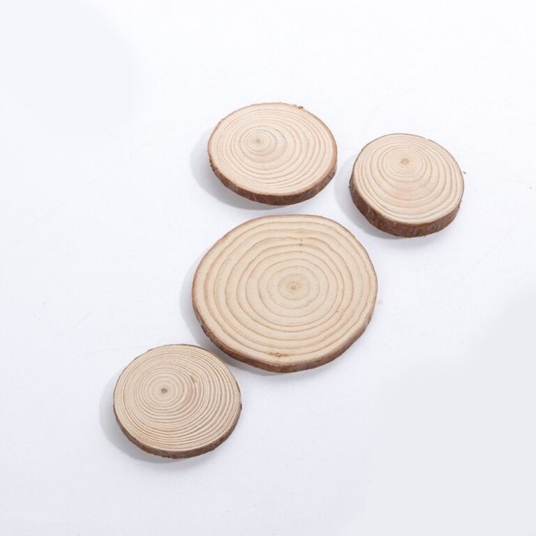 Wooden Pendants Pine Wood Slices with Bark