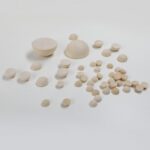 Wooden Loose Beads Lotus Wood Half-Round Beads