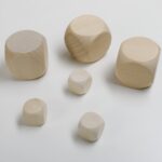 Wooden Loose Beads Rounded Wooden Dice Cubes
