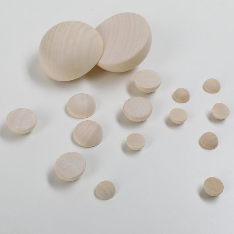 Wooden Loose Beads Lotus Wood Half-Round Beads