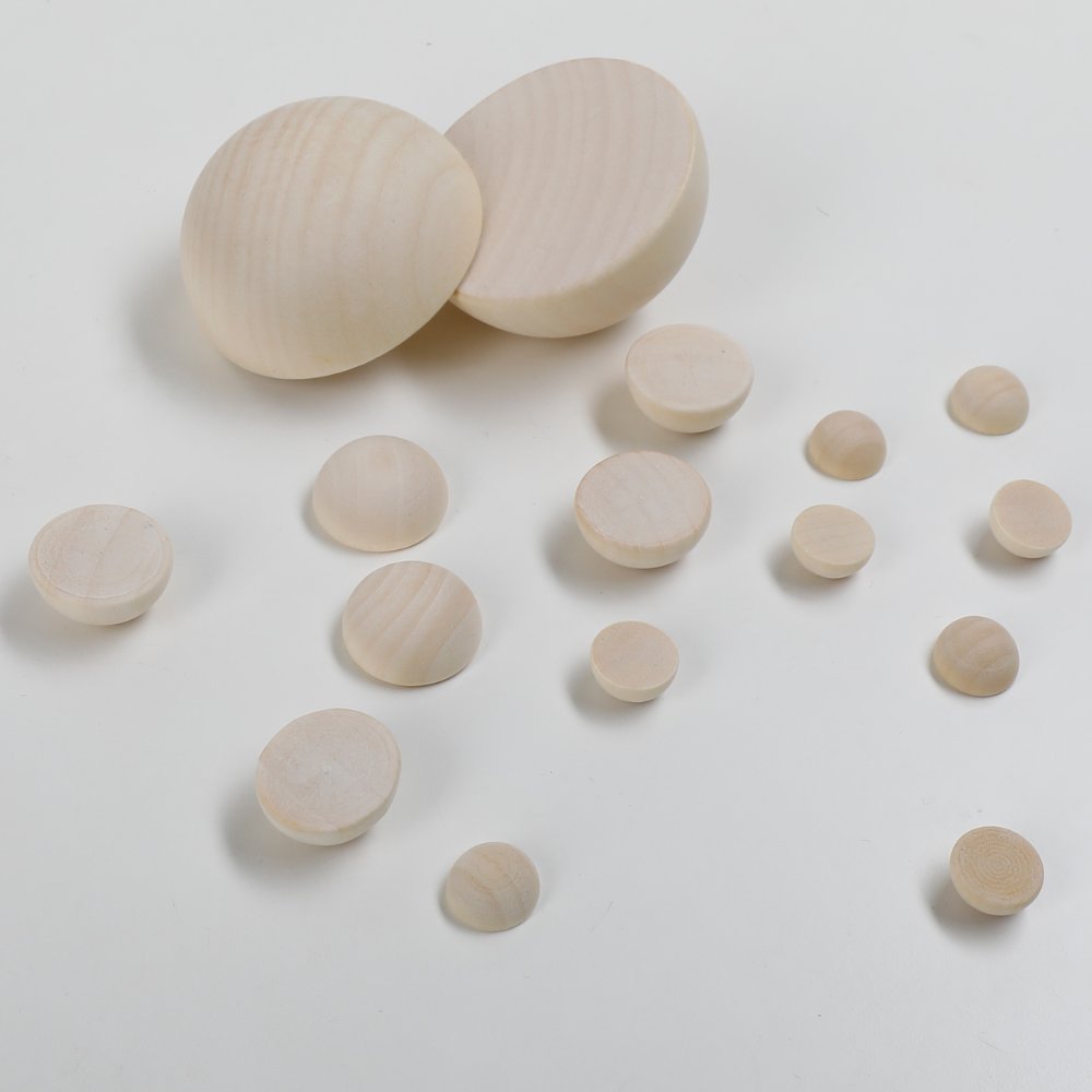 Wooden Loose Beads Lotus Wood Half-Round Beads