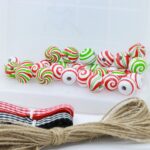 Beaded Strands Christmas Candy Color Wooden Bead Garland
