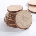 Wooden Pendants Pine Wood Slices with Bark