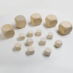 Wooden Loose Beads Rounded Wooden Dice Cubes